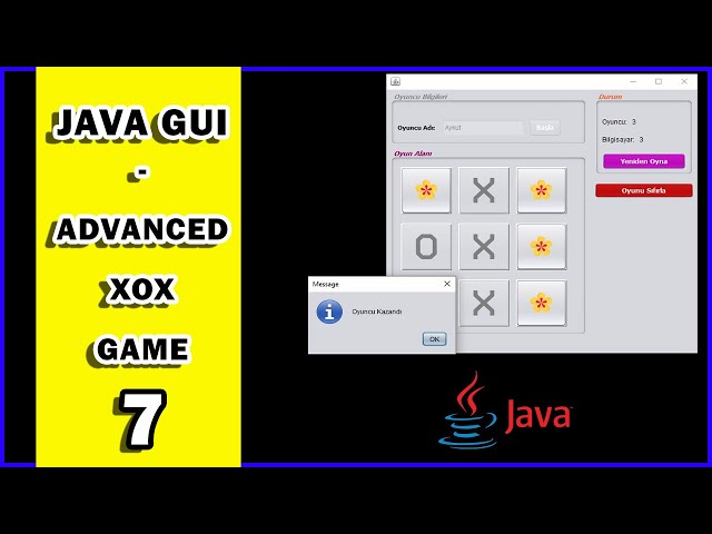 Java (GUI) Swing İle Yapay Zekalı XOX Oyunu Yapıyoruz | Java Swing Dersleri #7